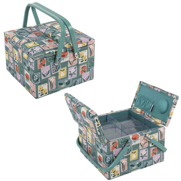 Costurero motivos florales grande